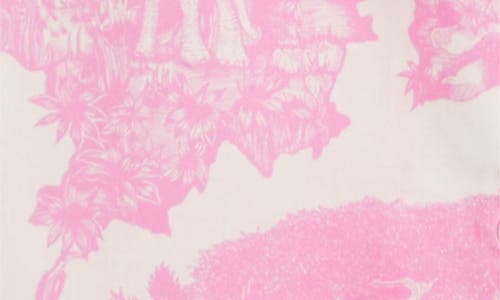 Shop Desmond & Dempsey Print Cotton Short Pajamas In Loxodonta Pink