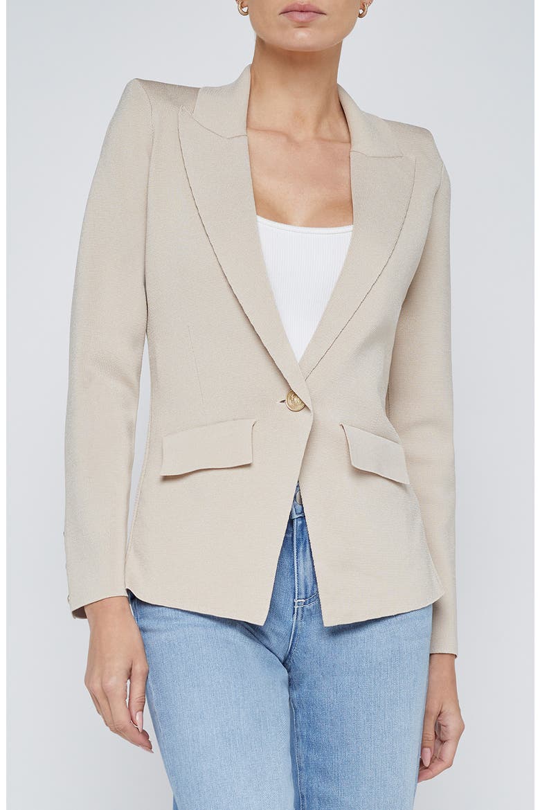 Chamberlain Knit Blazer, Main, color, IVORY/ GOLD