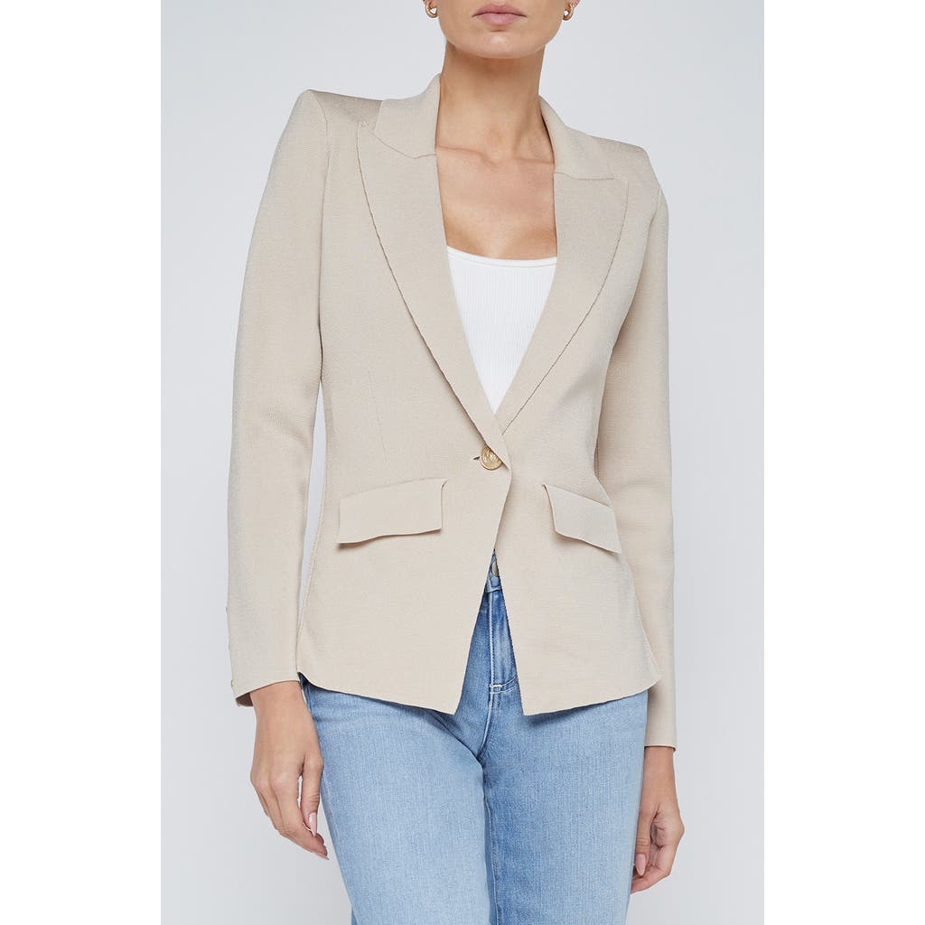 L Agence L'agence Chamberlain Knit Blazer In Neutral
