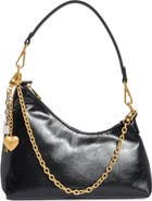 Madden Girl Crinkle Faux Leather Shoulder Bag