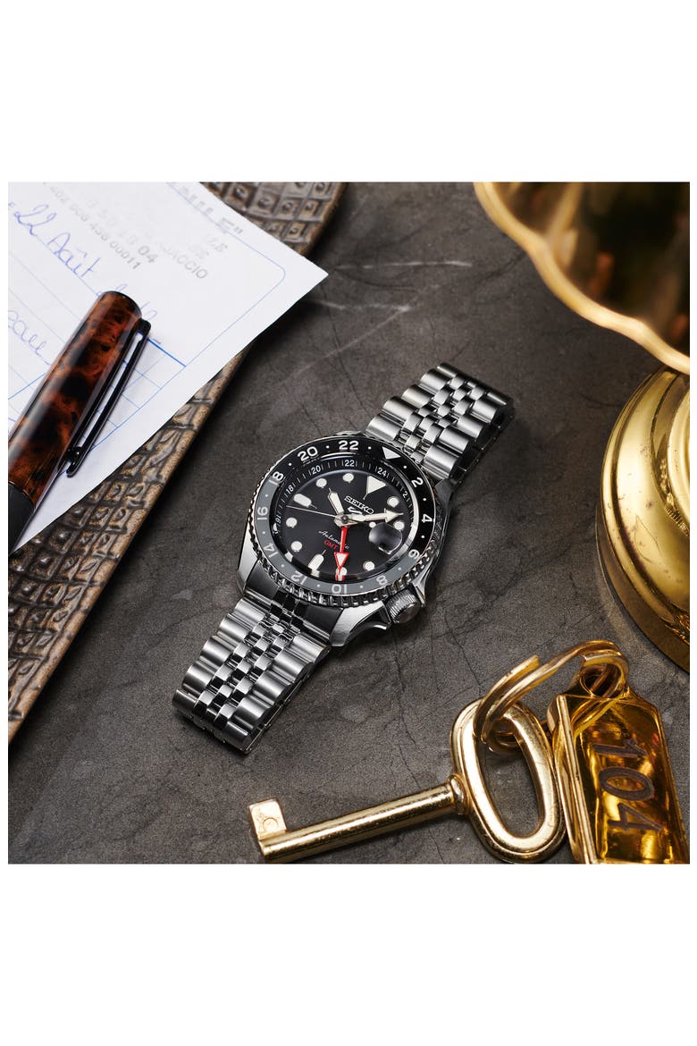 5 Sports Bracelet Watch, 42mm, Alternate, color, BLACK