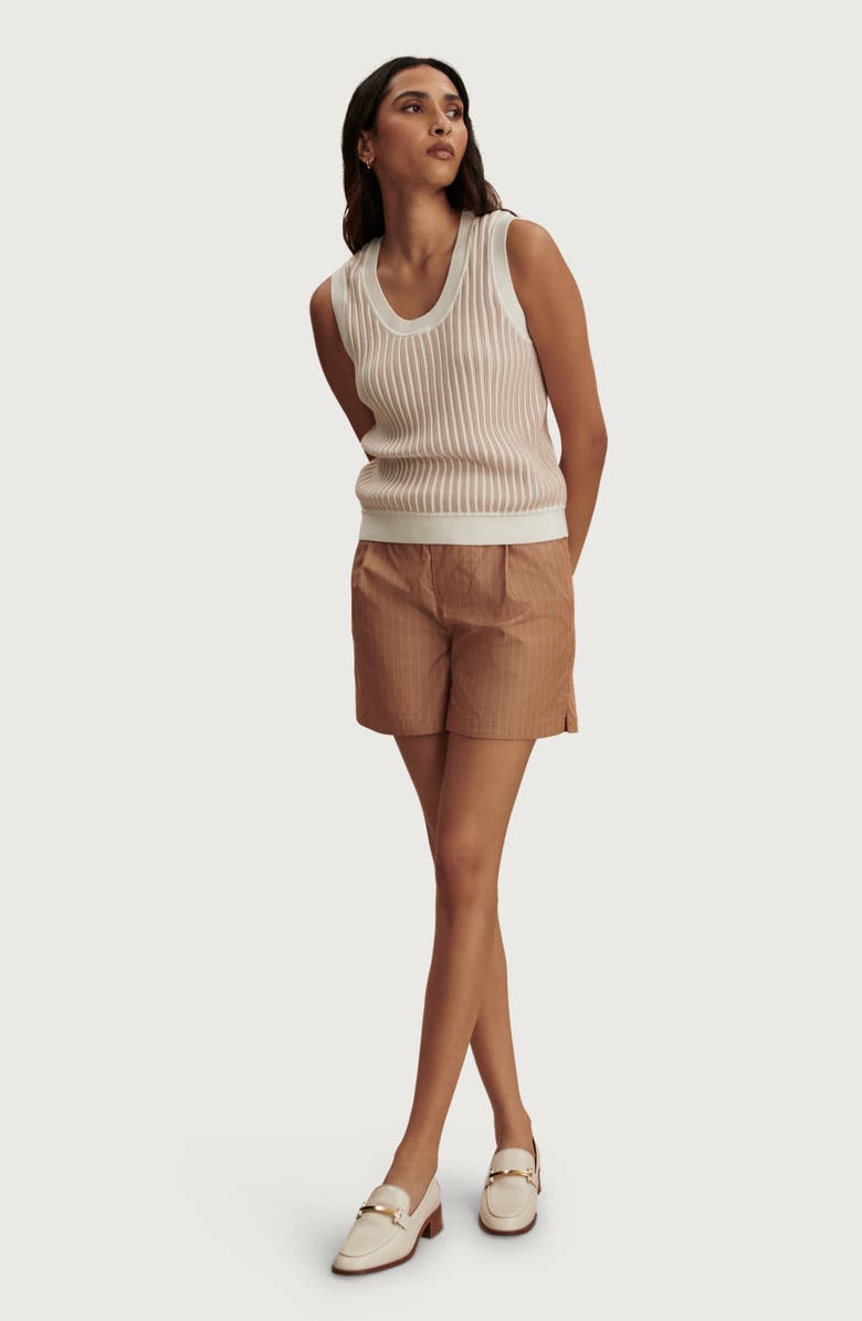 Varley Aldcroft Rib Knit Cotton Tank, Alternate, color, 