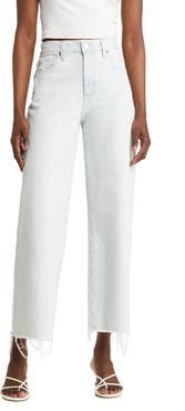 AG Saige Raw Hem High Waist Ankle Wide Leg Jeans