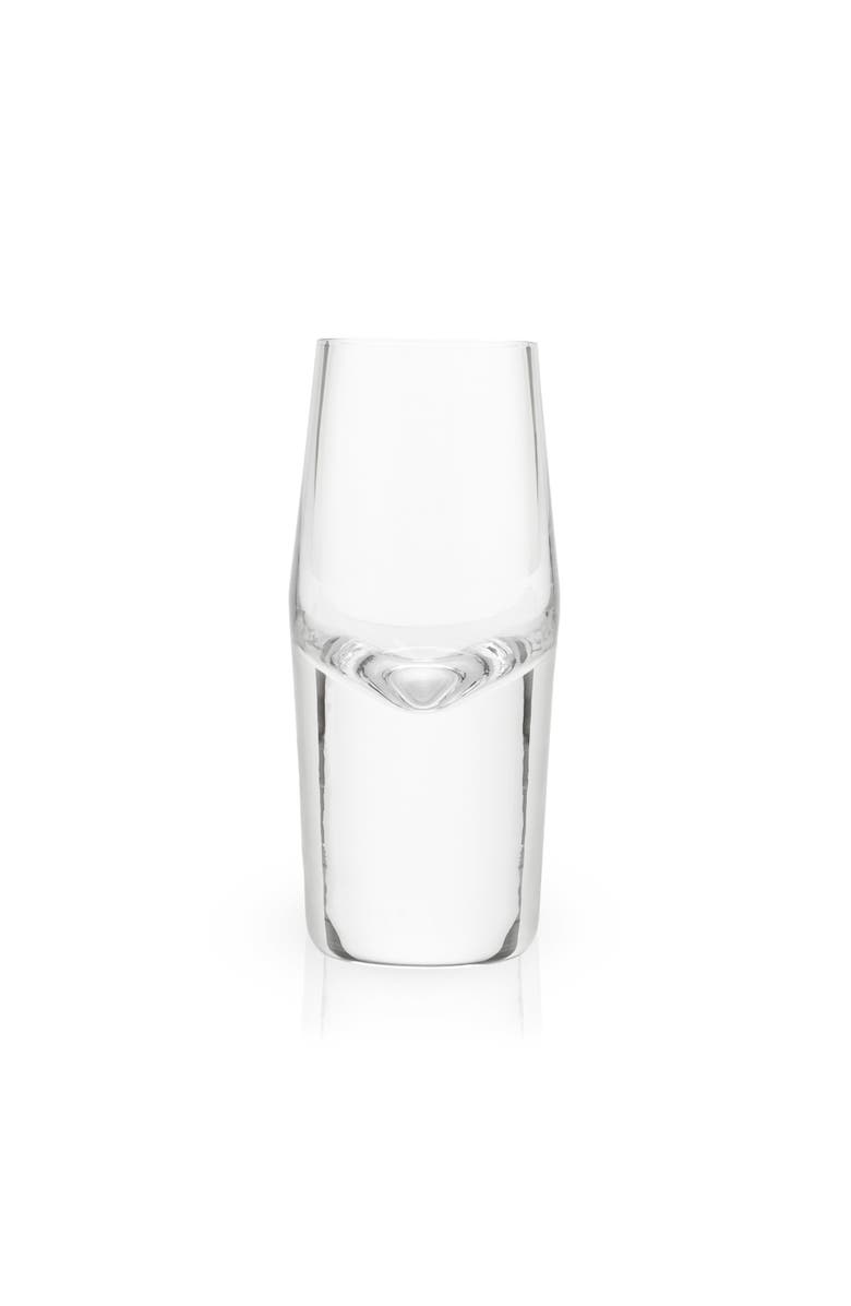 Viski Raye Crystal Heavy Base Shot Glasses Set of 2, Main, color, Clear