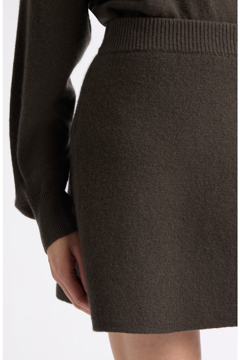 Clare Cashmere Miniskirt, Alternate, color, DARK FERN