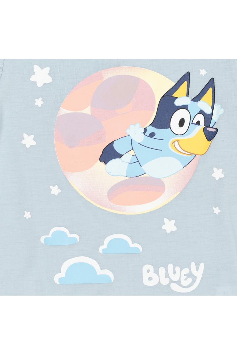 Tee and French Terry Shorts Set, Alternate, color, Bluey Starry Blue