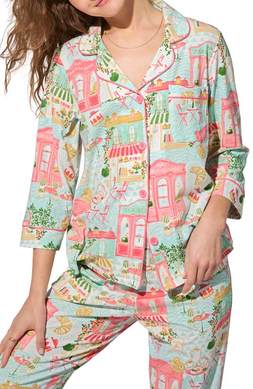 Bedhead Pajamas Print Stretch Organic Cotton Crop Pajamas In Multi