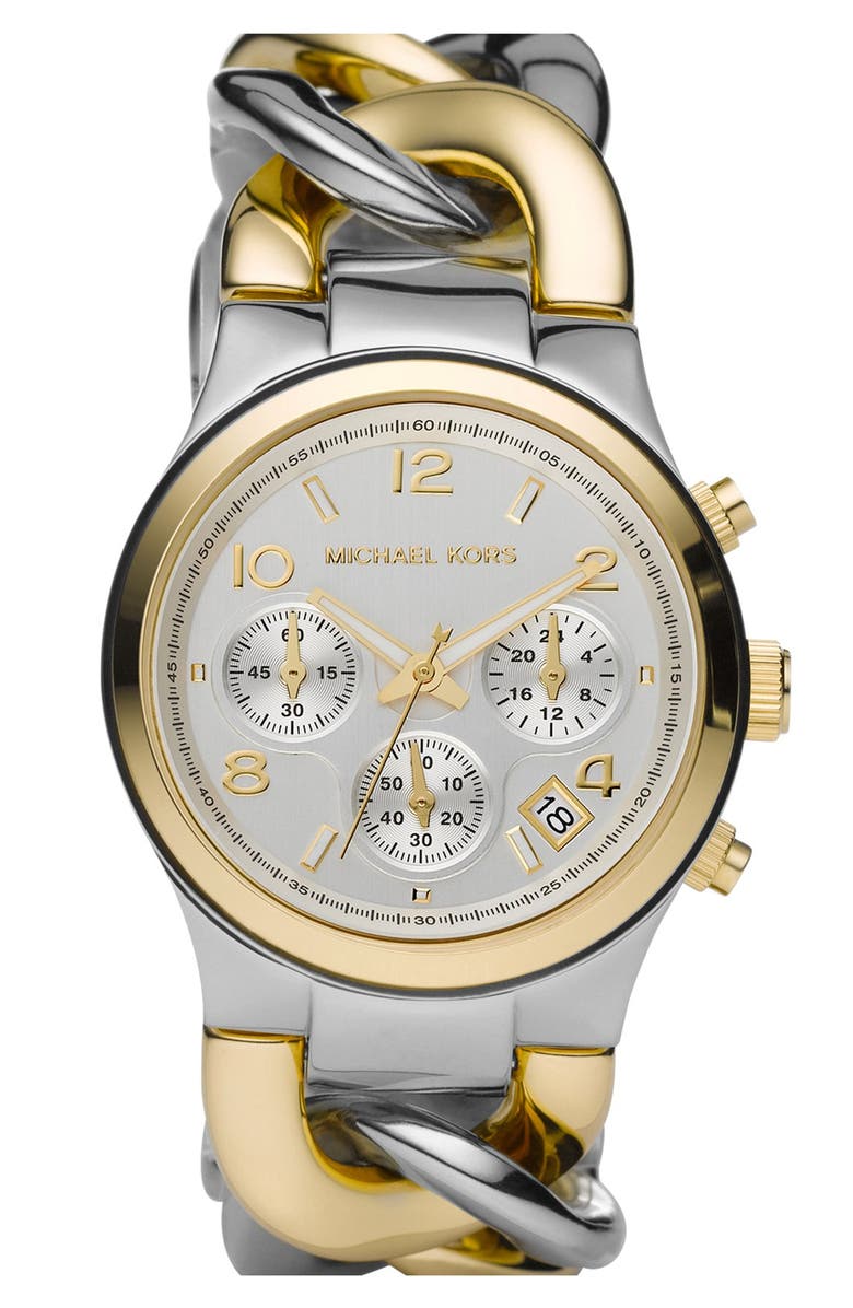 MICHAEL Michael Kors Michael Kors Chain Bracelet Chronograph Watch, 38mm, Main, color, 