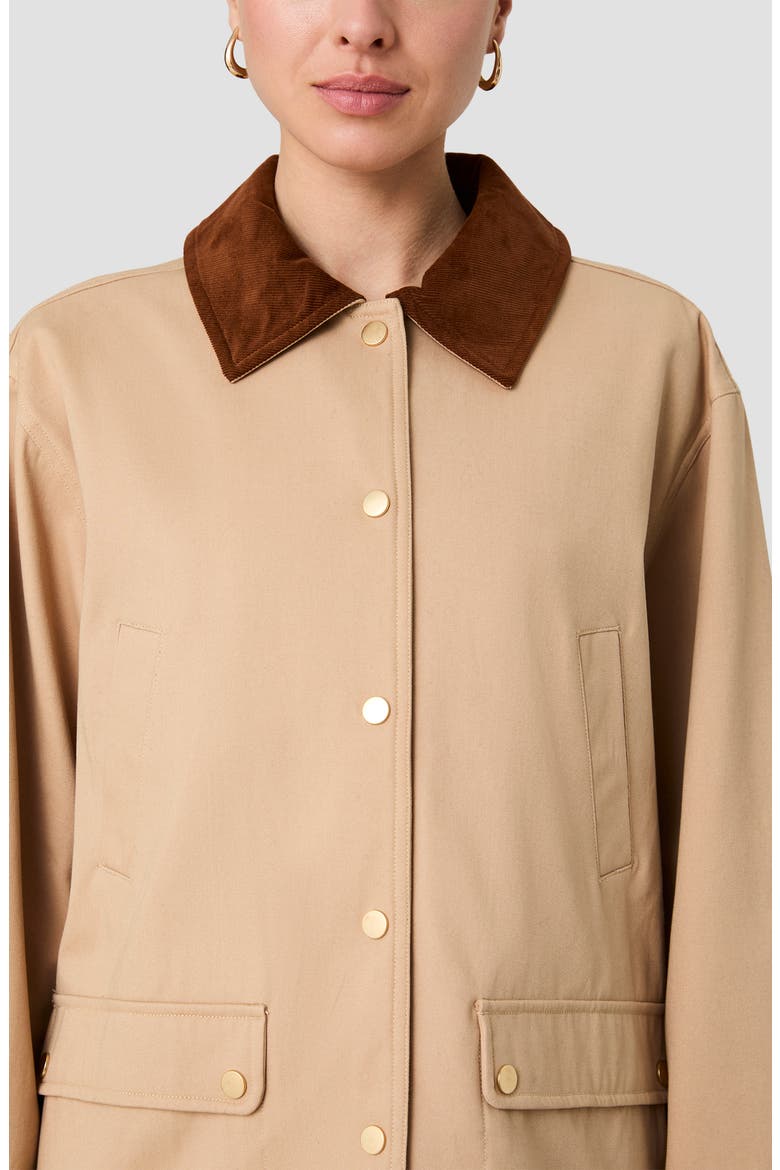 Barn Jacket with Corduroy Collar, Alternate, color, COCOA BROWN