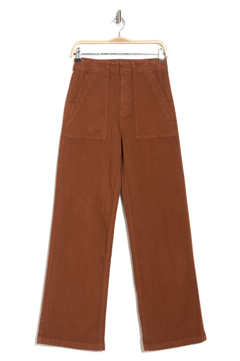 Nicole Stretch Cotton Wide Leg Pants, Alternate, color, SPICE