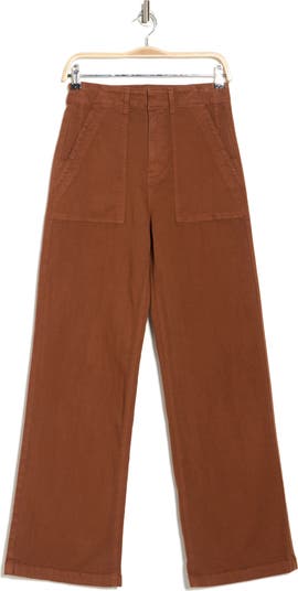Nicole Stretch Cotton Wide Leg Pants