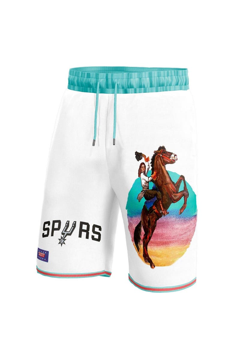 NBA X KIDSUPER Unisex NBA & KidSuper Studios by Fanatics White San Antonio Spurs Hometown Shorts, Alternate, color, White