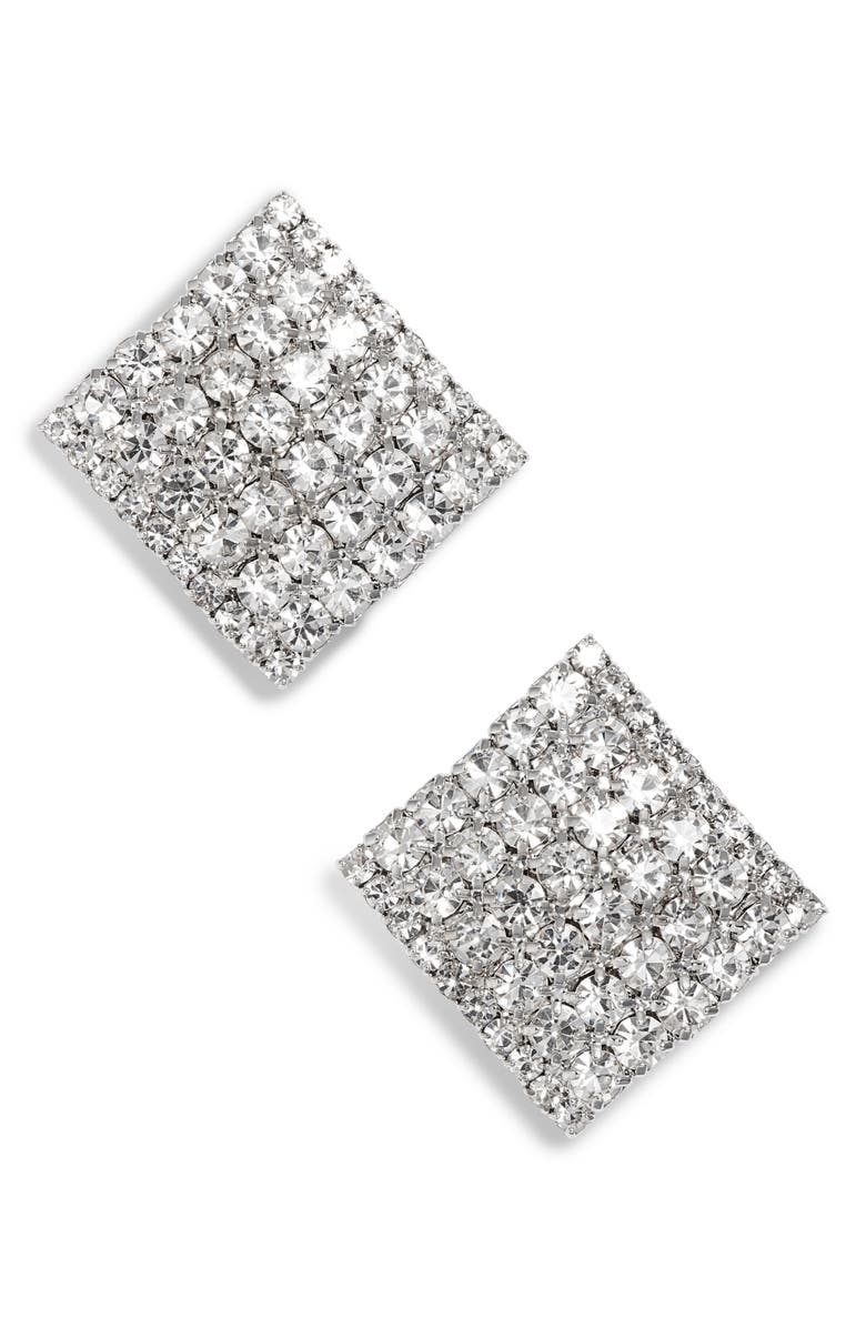 CRISTABELLE Multi Crystal Square Earrings, Main, color, 