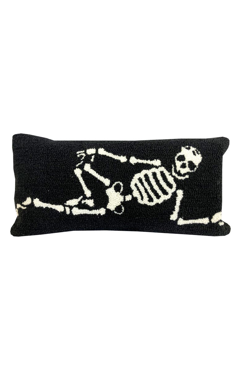 R16 HOME Lounging Skeleton Throw Pillow, Main, color,