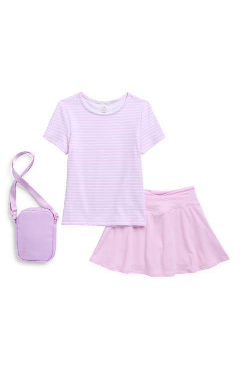 Kids' Lux Bloom T-Shirt, Skirt & Crossbody Bag Set (Big Kid)