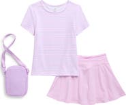 YOGALICIOUS Kids' Lux Bloom T-Shirt, Skirt & Crossbody Bag Set