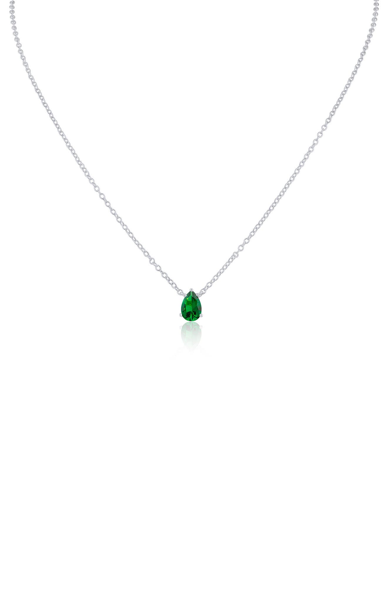 CZ by Kenneth Jay Lane Pear Pendant Necklace