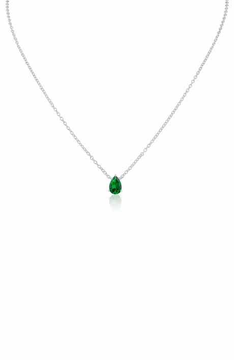 CZ by Kenneth Jay Lane Pear Pendant Necklace