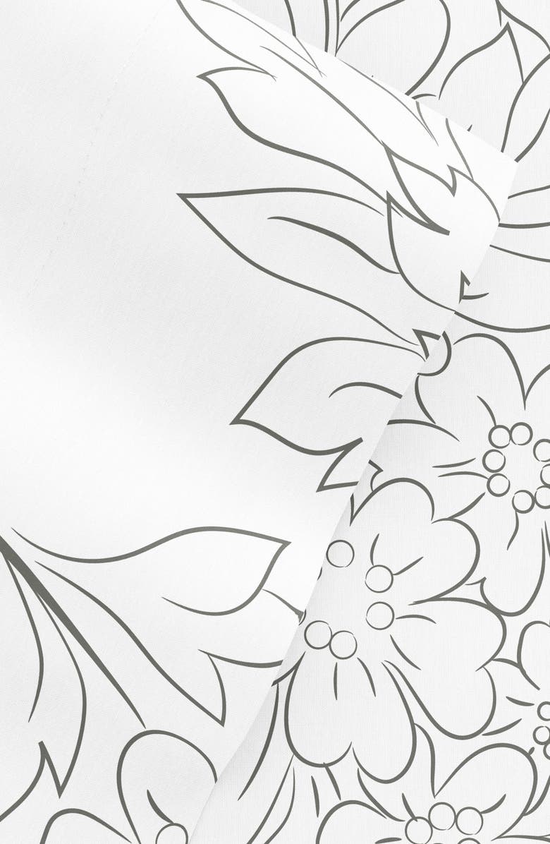 HOMESPUN HOME SPUN Premium Ultra Soft Vine Pattern 4-Piece Bed Sheet Set, Alternate, color, Gray