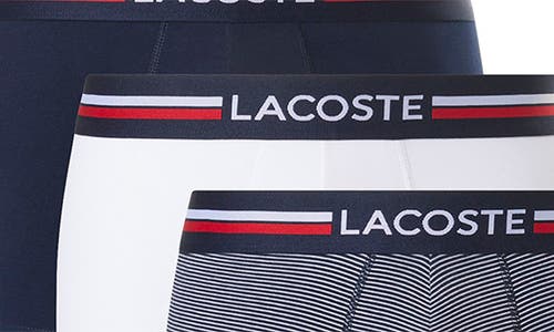 Lacoste Assorted 3-pack Boxer Briefs In Blue