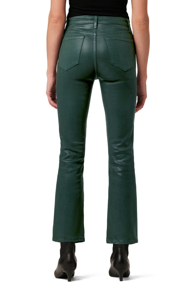 The Callie Coated High Waist Ankle Bootcut Jeans, Alternate, color, FOREST GREEN