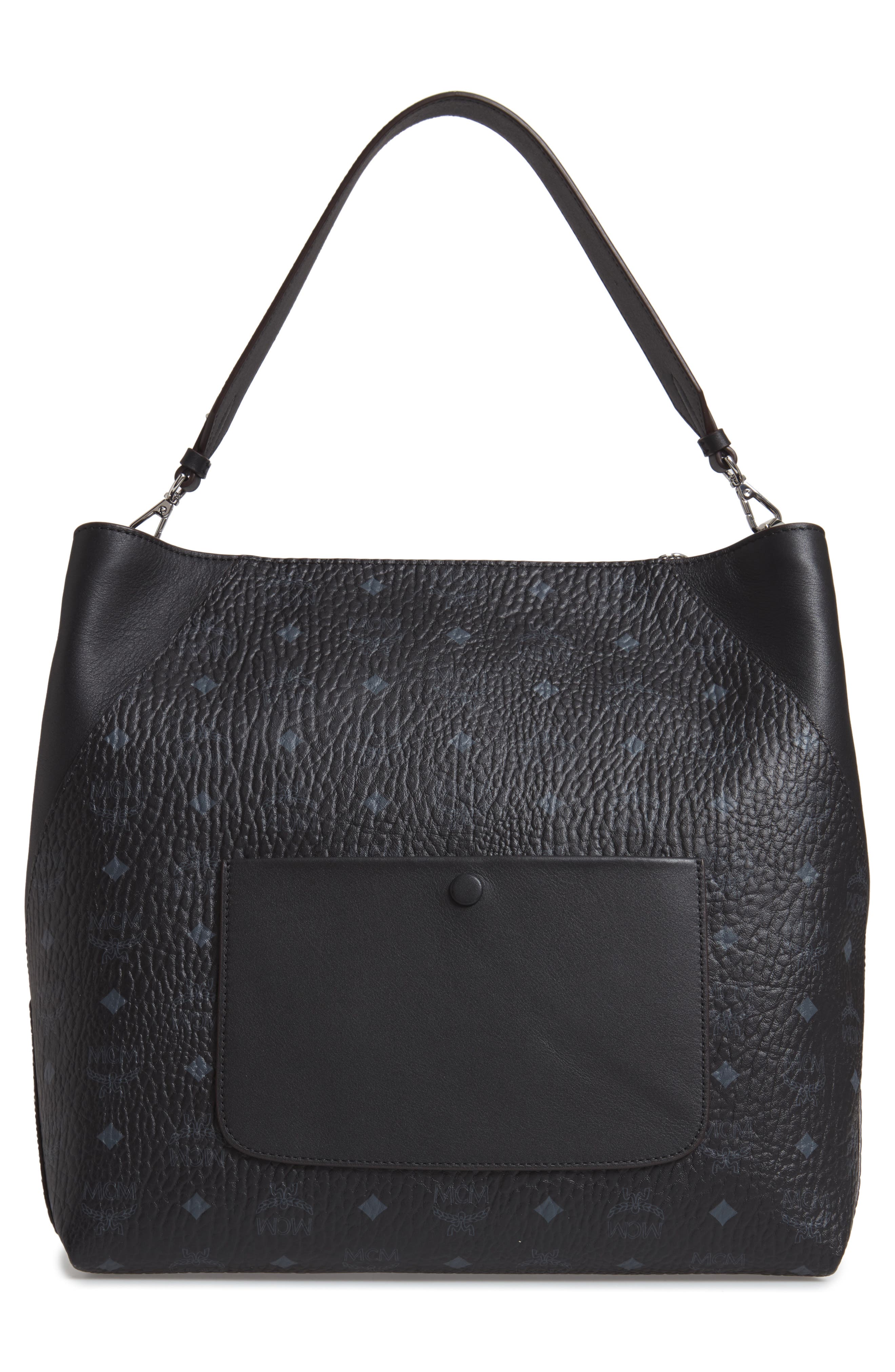 MCM Large Klara Visetos Coated Canvas Hobo, Alternate, color, 