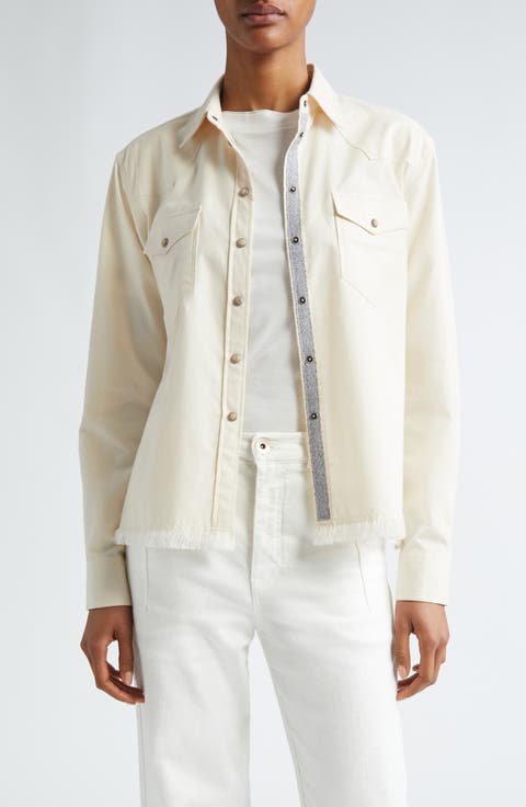 Raw Hem Western Shirt