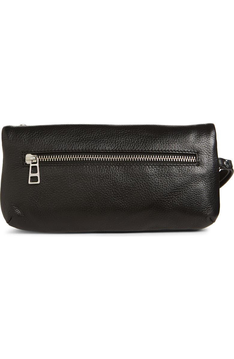 Zadig & Voltaire Rocky Heart Stud Leather Clutch, Alternate, color,