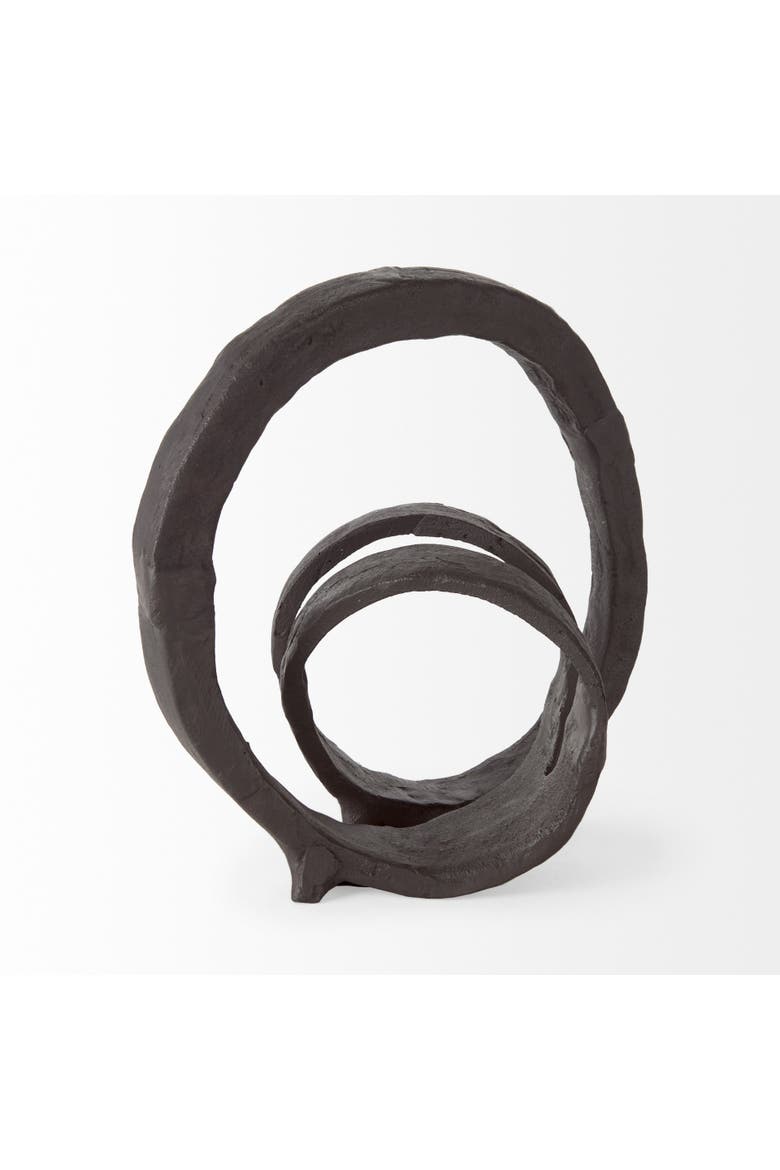 Stanislaw Metal Infinite Ribbon Sculpture, Alternate, color, Black