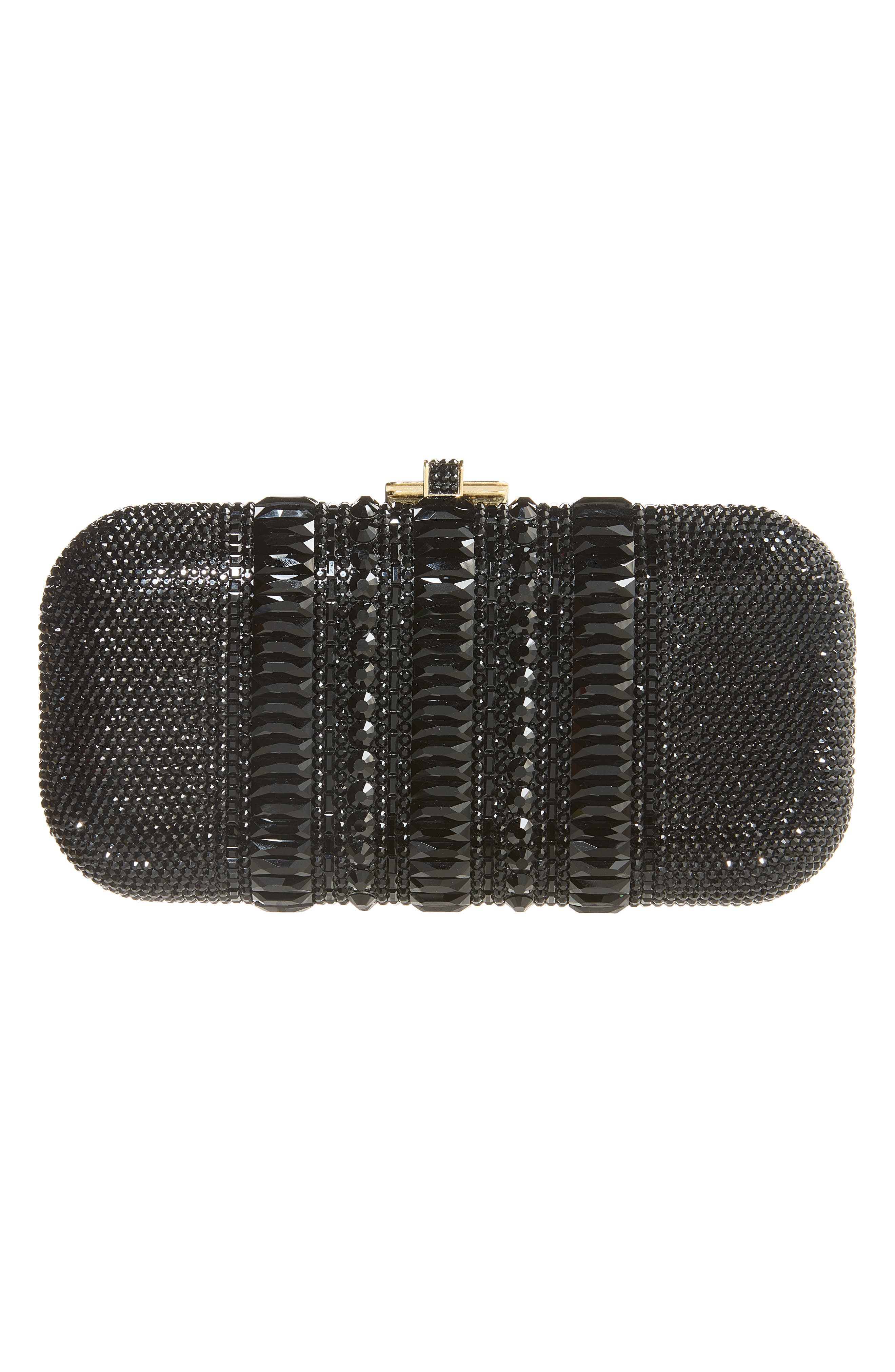 Long Slide Crystal Evening Bag, Alternate, color, CHAMAGNE JET