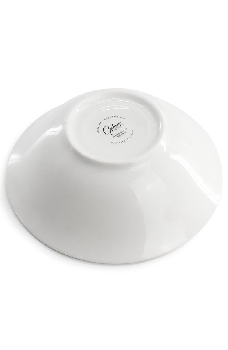 Gibson Home Wintercap 12 Piece Fine Ceramic Dinnerware Set, Alternate, color, White