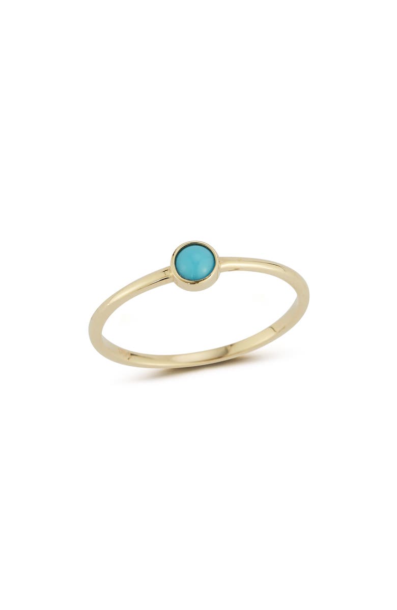 Ember Fine Jewelry 14K Gold Bezel Set Turquoise Ring, Main, color, 14K Gold