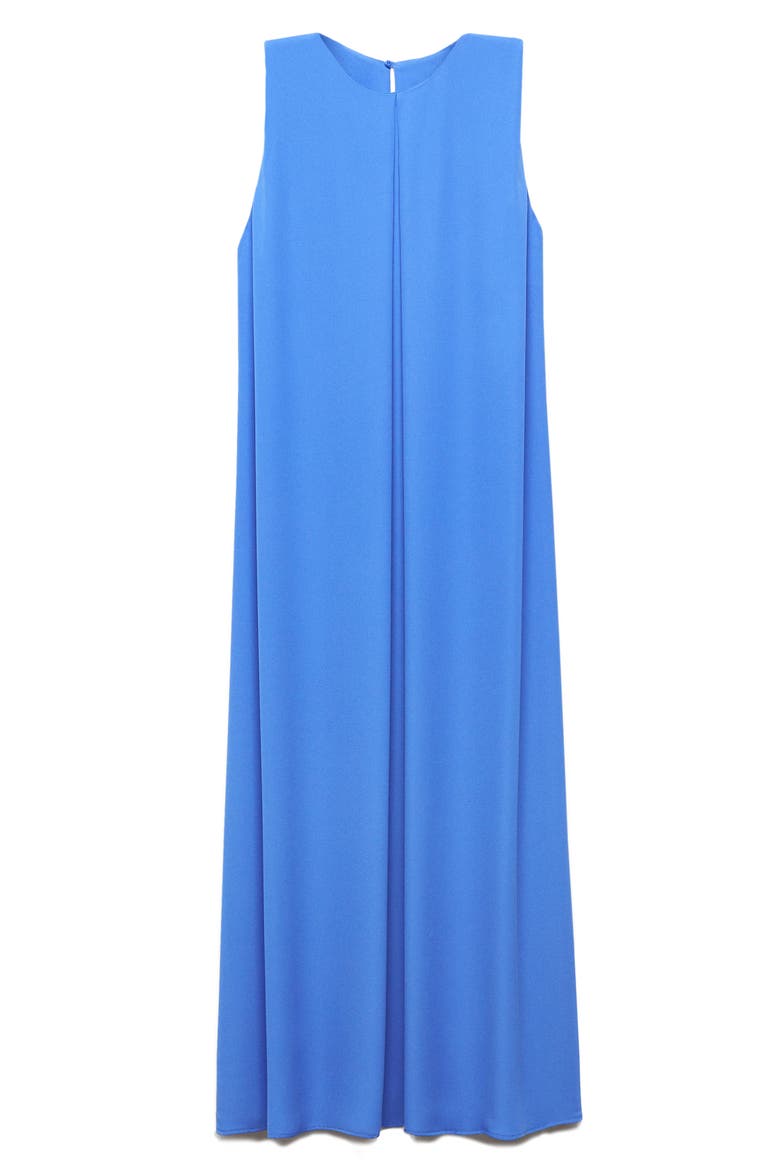 Pleated Sleeveless Dress, Alternate, color, BLUE