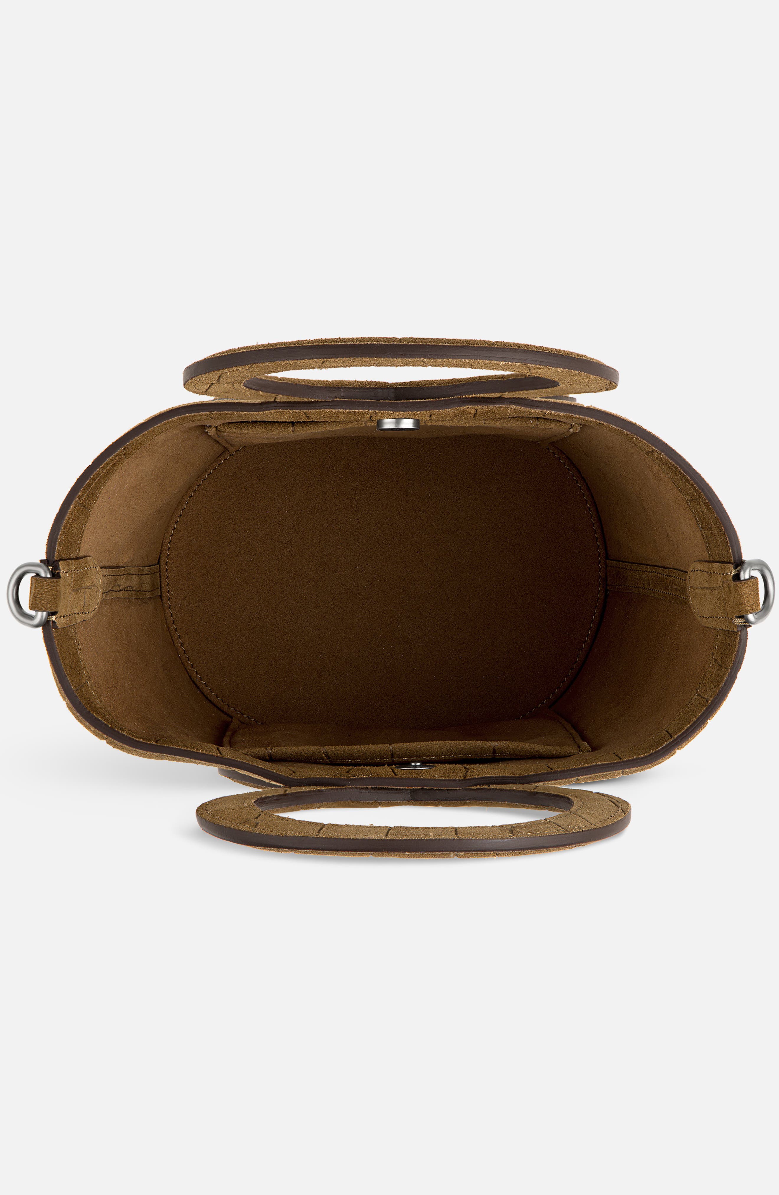 Infinity Bag - Coffee Brown Croc Embossed Suede, Alternate, color, Coffee Brown