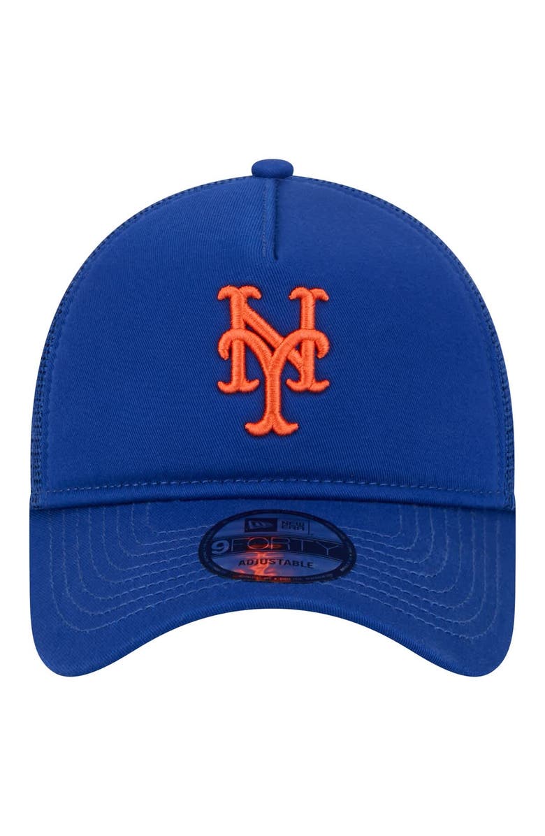 New Era Men's New Era Royal New York Mets 9FORTY A-Frame Trucker Adjustable Hat, Alternate, color, Royal