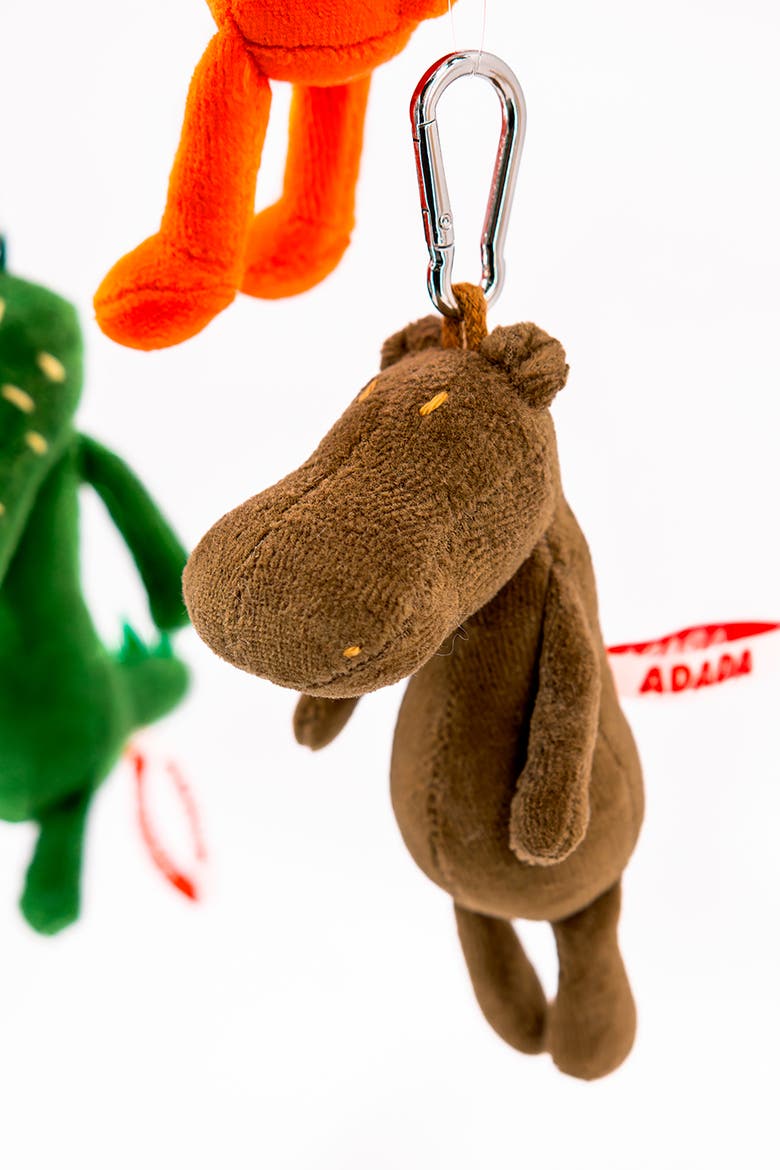 Key Charm Momo the Hippo brown, Alternate, color, Brown