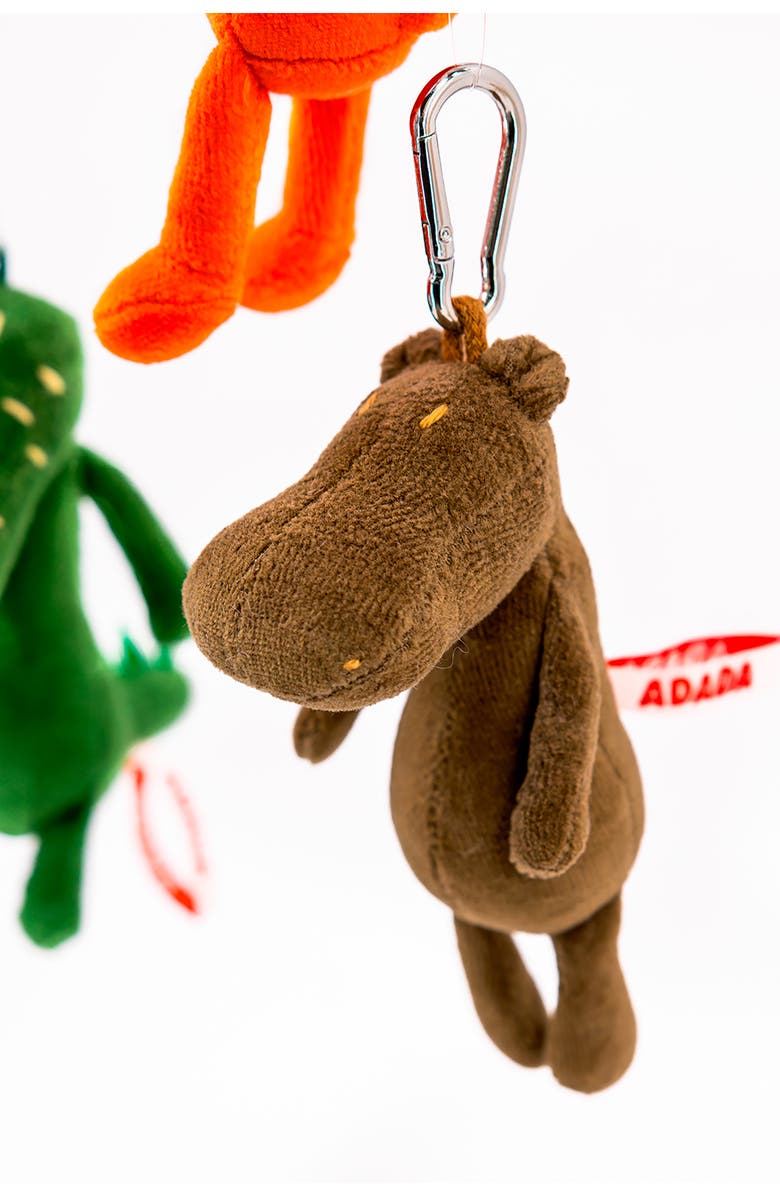 ADADA Key Charm Momo the Hippo brown, Alternate, color, Brown