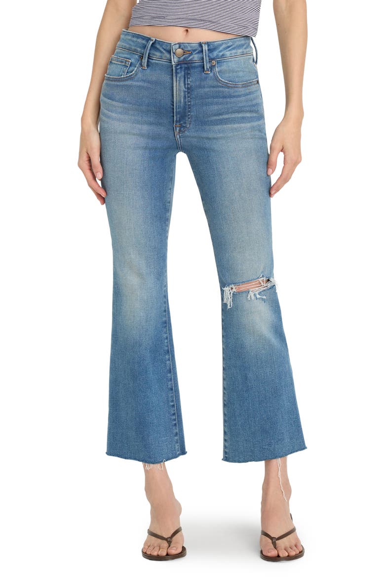 Soft-Tech Good Legs Ripped Crop Mini Bootcut Jeans, Main, color, INDIGO1210