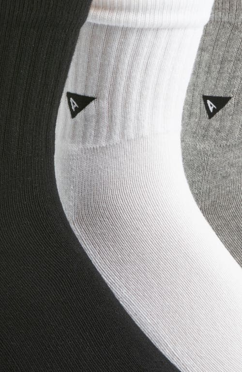 Arvin Goods Assorted 3-pack Quarter Crew Socks In Multi