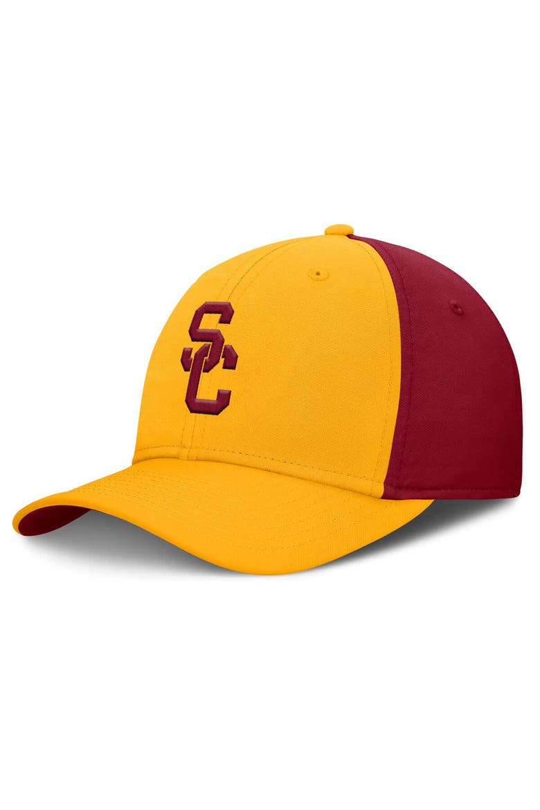 Men's Nike Gold/Cardinal USC Trojans 2025 Sideline Rise Local Performance Flex Hat, Main, color, Gold