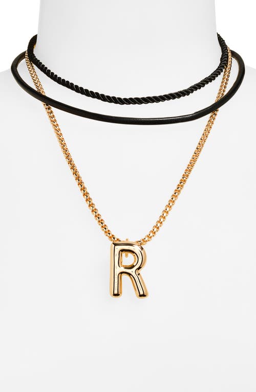Open Edit Set Of 3 Interchangeable Initial Pendant Necklaces