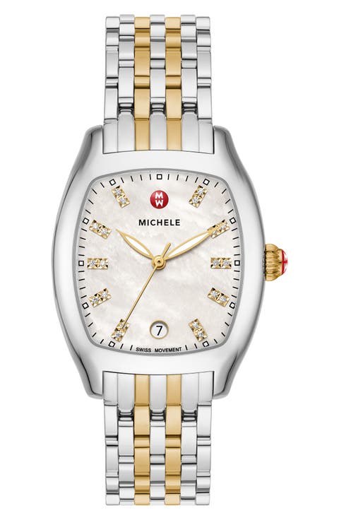 Jolie Diamond Two-Tone Bracelet Watch, 40mm