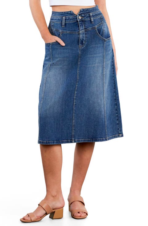 Penelope Denim Midi Skirt