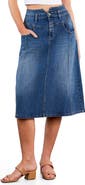 Wash Lab Denim Penelope Denim Midi Skirt