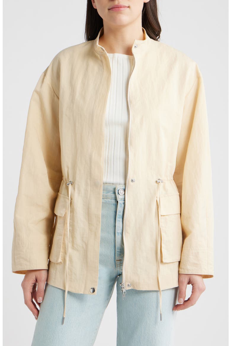 Callista Drawstring Jacket, Alternate, color, CREAM