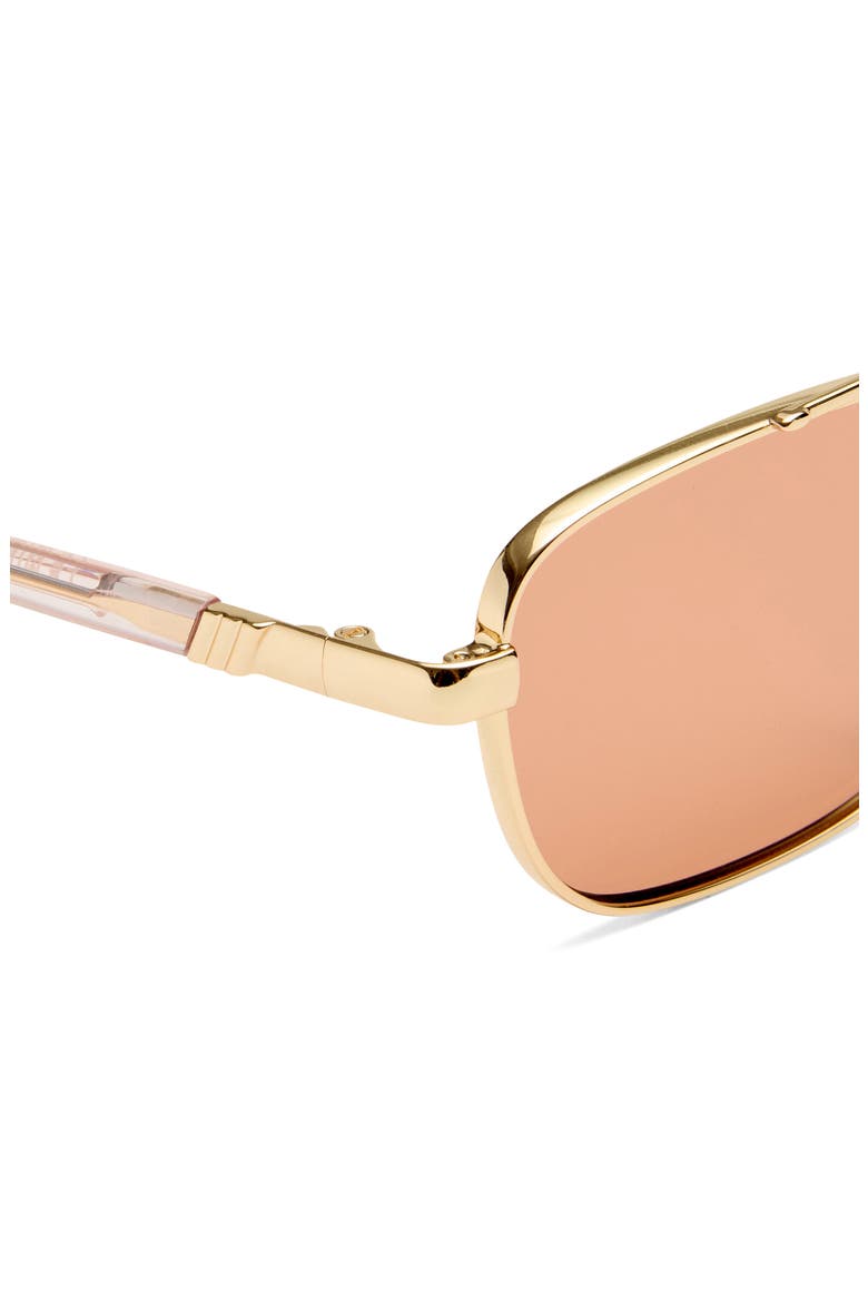 Le Mimi 57mm Aviator Sunglasses, Alternate, color, GOLD / CINNAMON TINT