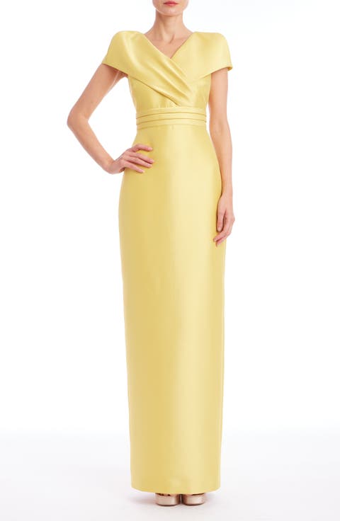 Taffeta Column Gown
