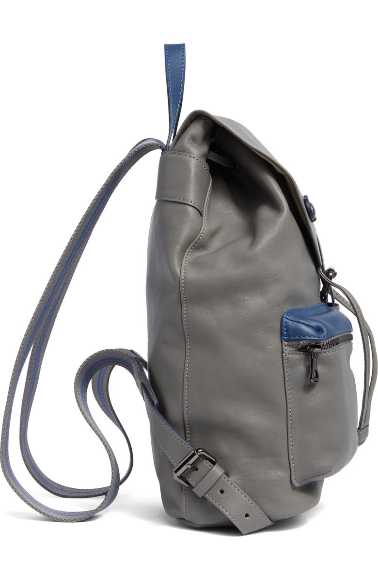Longchamp LC3D Medium Leather Backpack, Alternate, color, Grey/Blue