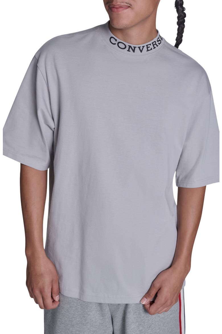 Gold Standard Mock Tee, Main, color, GREY AREA