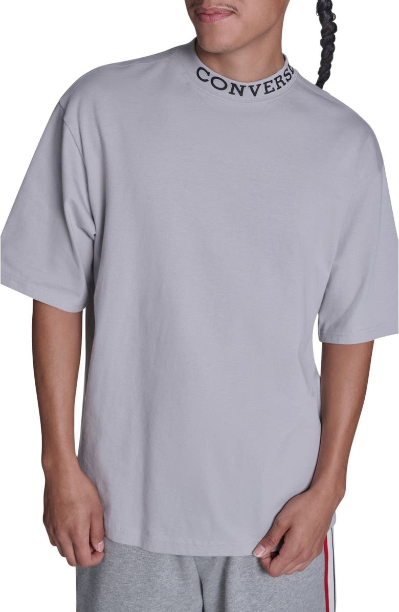 Converse Gold Standard Mock Tee, Main, color, Grey Area